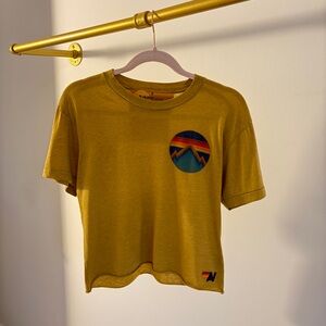 AVIATOR NATION Yellow Mountain Shirt Size S